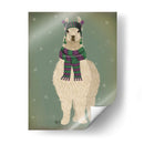 Llama Con Bufanda Púrpura, Lleno - Fab Funky | Cuadro decorativo de Canvas Lab