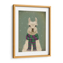 Llama Con Bufanda Púrpura, Retrato - Fab Funky | Cuadro decorativo de Canvas Lab
