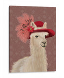 Sombrero De Pluma Roja De Llama - Fab Funky | Cuadro decorativo de Canvas Lab