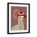 Sombrero De Pluma Roja De Llama - Fab Funky | Cuadro decorativo de Canvas Lab