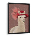 Sombrero De Pluma Roja De Llama - Fab Funky | Cuadro decorativo de Canvas Lab