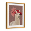 Sombrero De Pluma Roja De Llama - Fab Funky | Cuadro decorativo de Canvas Lab