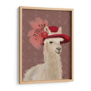 Sombrero De Pluma Roja De Llama - Fab Funky | Cuadro decorativo de Canvas Lab