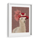 Sombrero De Pluma Roja De Llama - Fab Funky | Cuadro decorativo de Canvas Lab