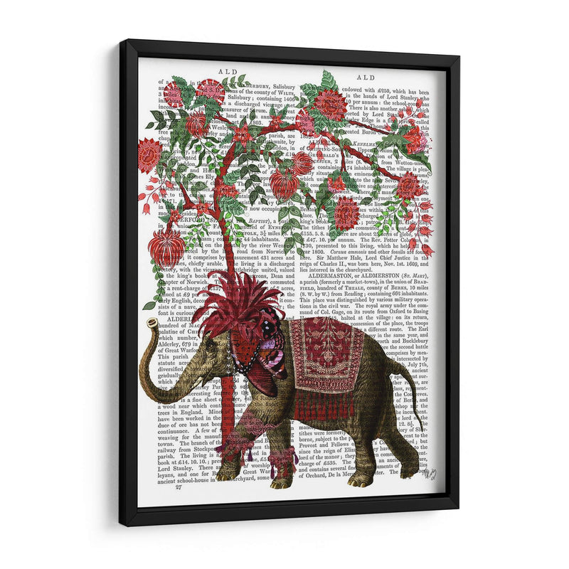 Niraj Elefante, Árbol Rojo - Fab Funky | Cuadro decorativo de Canvas Lab