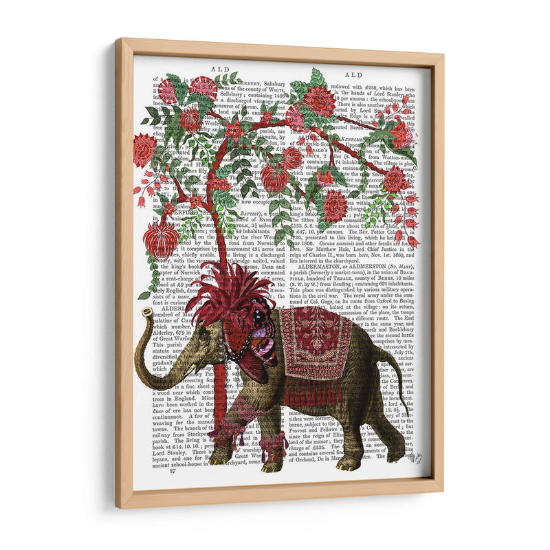 Niraj Elefante, Árbol Rojo - Fab Funky | Cuadro decorativo de Canvas Lab