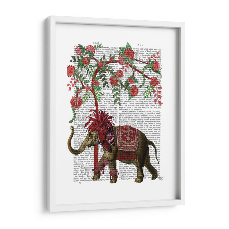 Niraj Elefante, Árbol Rojo - Fab Funky | Cuadro decorativo de Canvas Lab