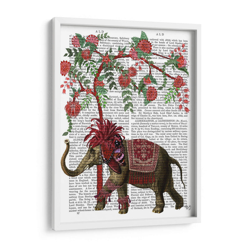 Niraj Elefante, Árbol Rojo - Fab Funky | Cuadro decorativo de Canvas Lab