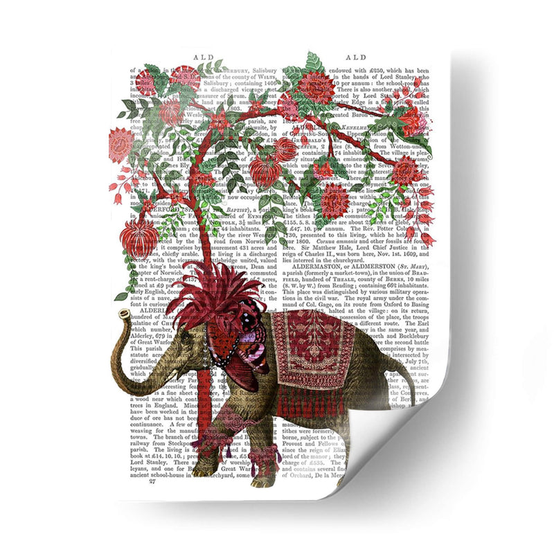 Niraj Elefante, Árbol Rojo - Fab Funky | Cuadro decorativo de Canvas Lab