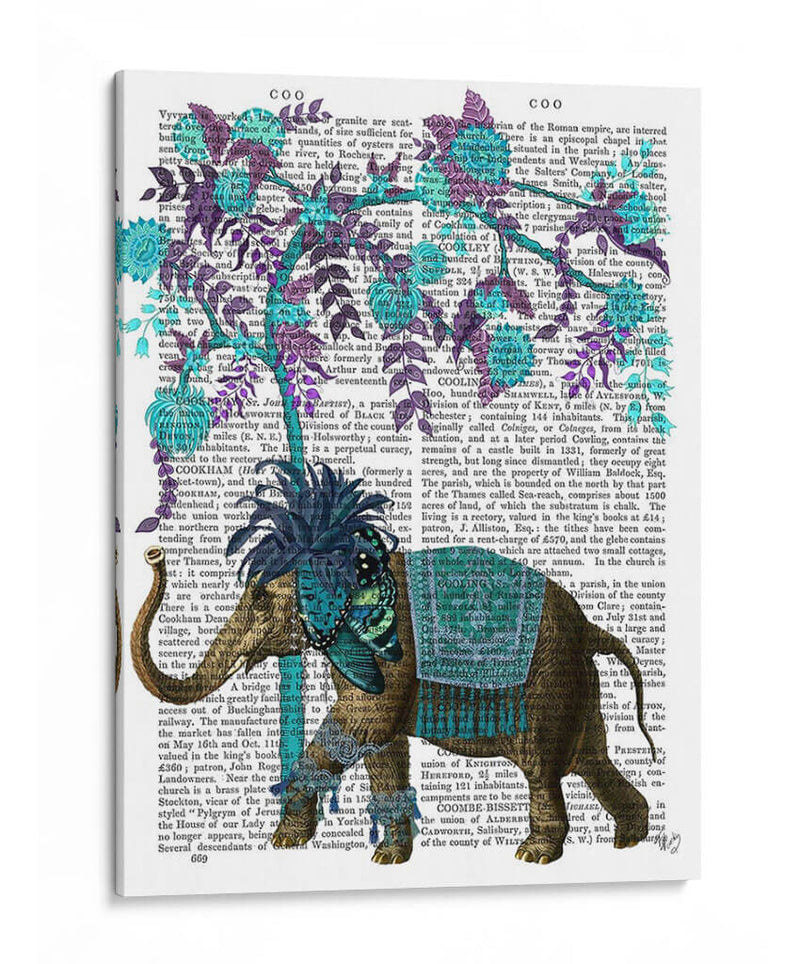 Niraj Elefante, Árbol Azul - Fab Funky | Cuadro decorativo de Canvas Lab