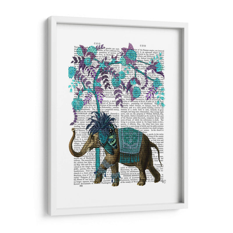 Niraj Elefante, Árbol Azul - Fab Funky | Cuadro decorativo de Canvas Lab