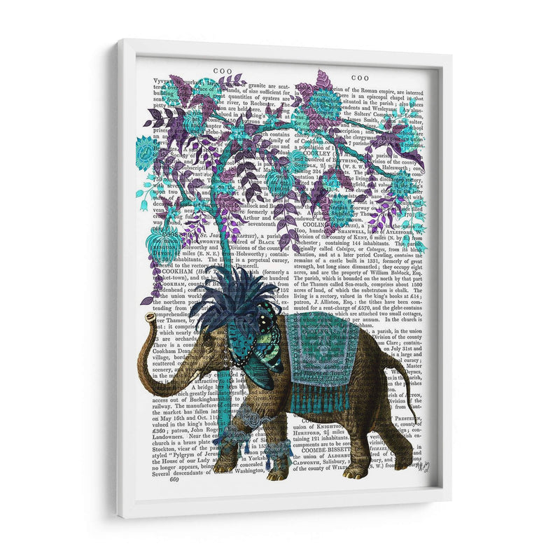 Niraj Elefante, Árbol Azul - Fab Funky | Cuadro decorativo de Canvas Lab