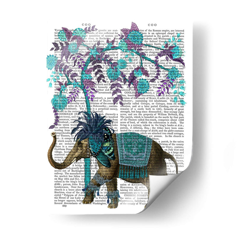 Niraj Elefante, Árbol Azul - Fab Funky | Cuadro decorativo de Canvas Lab