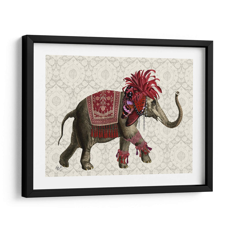 Niraj Elefante, Rojo - Fab Funky | Cuadro decorativo de Canvas Lab