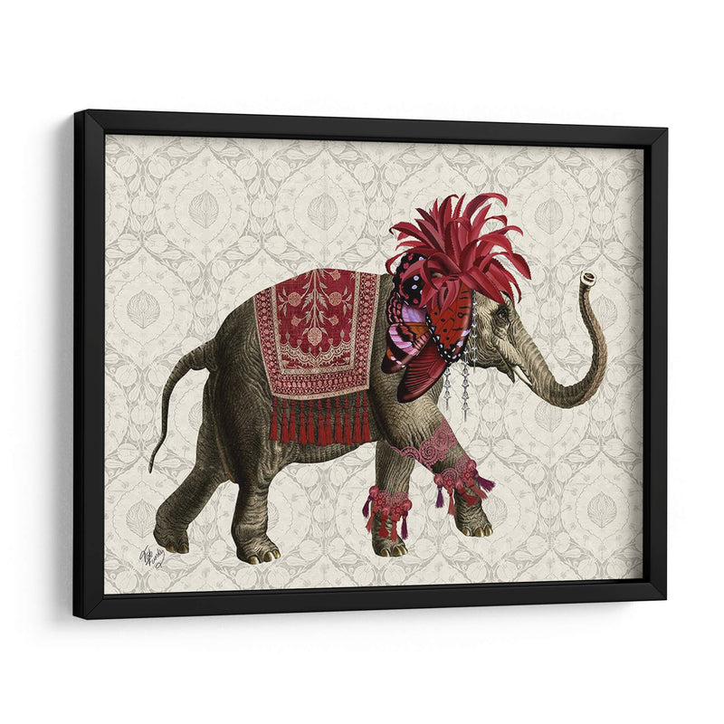 Niraj Elefante, Rojo - Fab Funky | Cuadro decorativo de Canvas Lab