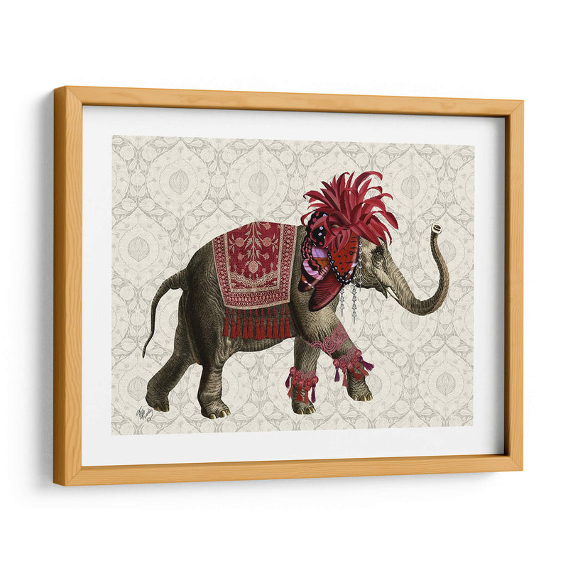 Niraj Elefante, Rojo - Fab Funky | Cuadro decorativo de Canvas Lab