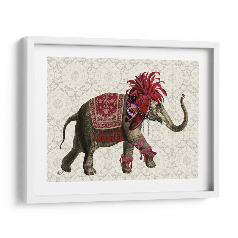 Niraj Elefante, Rojo - Fab Funky | Cuadro decorativo de Canvas Lab