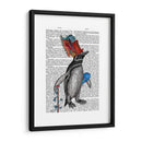 Impresión De Libros De Pingüinos Y Sombrero De Pescado - Fab Funky | Cuadro decorativo de Canvas Lab