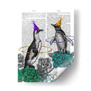 Impresión De Libros De Pingüinos De Fiesta - Fab Funky | Cuadro decorativo de Canvas Lab