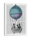 Pingüinos En La Impresión Del Libro De Baño De Globo - Fab Funky | Cuadro decorativo de Canvas Lab
