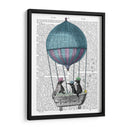 Pingüinos En La Impresión Del Libro De Baño De Globo - Fab Funky | Cuadro decorativo de Canvas Lab