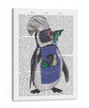 Penguin Chef Book Print - Fab Funky | Cuadro decorativo de Canvas Lab