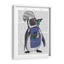 Penguin Chef Book Print - Fab Funky | Cuadro decorativo de Canvas Lab