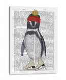 Impresión Del Libro De Patinaje Sobre Hielo Pingüino - Fab Funky | Cuadro decorativo de Canvas Lab