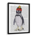 Impresión Del Libro De Patinaje Sobre Hielo Pingüino - Fab Funky | Cuadro decorativo de Canvas Lab