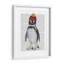 Impresión Del Libro De Patinaje Sobre Hielo Pingüino - Fab Funky | Cuadro decorativo de Canvas Lab