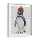 Impresión Del Libro De Patinaje Sobre Hielo Pingüino - Fab Funky | Cuadro decorativo de Canvas Lab