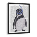 Penguin Snorkel Book Print - Fab Funky | Cuadro decorativo de Canvas Lab