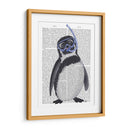 Penguin Snorkel Book Print - Fab Funky | Cuadro decorativo de Canvas Lab