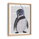 Penguin Snorkel Book Print - Fab Funky | Cuadro decorativo de Canvas Lab