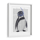 Penguin Snorkel Book Print - Fab Funky | Cuadro decorativo de Canvas Lab