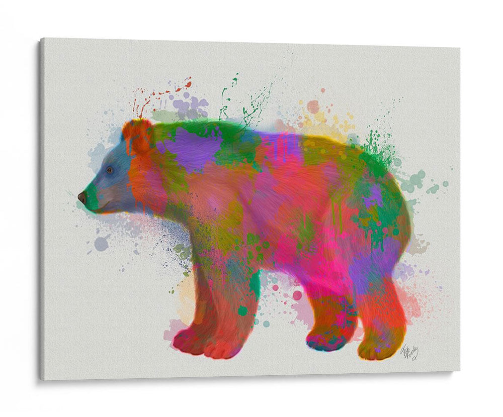 Bear Rainbow Splash 2 - Fab Funky | Cuadro decorativo de Canvas Lab