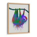 Splash Sloth Rainbow - Fab Funky | Cuadro decorativo de Canvas Lab