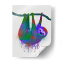 Splash Sloth Rainbow - Fab Funky | Cuadro decorativo de Canvas Lab