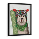 Snowboard Husky - Fab Funky | Cuadro decorativo de Canvas Lab