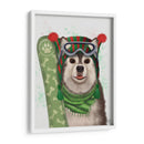 Snowboard Husky - Fab Funky | Cuadro decorativo de Canvas Lab
