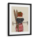 Labrador Negro, Esquí - Fab Funky | Cuadro decorativo de Canvas Lab