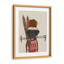 Labrador Negro, Esquí - Fab Funky | Cuadro decorativo de Canvas Lab