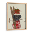 Labrador Negro, Esquí - Fab Funky | Cuadro decorativo de Canvas Lab