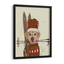 Labrador Amarillo, Esquiar - Fab Funky | Cuadro decorativo de Canvas Lab