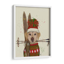 Labrador Amarillo, Esquiar - Fab Funky | Cuadro decorativo de Canvas Lab