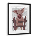 Cerdo En La Impresión Del Libro De La Cerca - Fab Funky | Cuadro decorativo de Canvas Lab