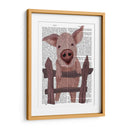 Cerdo En La Impresión Del Libro De La Cerca - Fab Funky | Cuadro decorativo de Canvas Lab