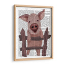 Cerdo En La Impresión Del Libro De La Cerca - Fab Funky | Cuadro decorativo de Canvas Lab