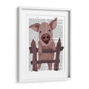 Cerdo En La Impresión Del Libro De La Cerca - Fab Funky | Cuadro decorativo de Canvas Lab