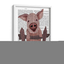 Cerdo En La Impresión Del Libro De La Cerca - Fab Funky | Cuadro decorativo de Canvas Lab